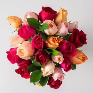 Buquê de 24 Rosas Coloridas