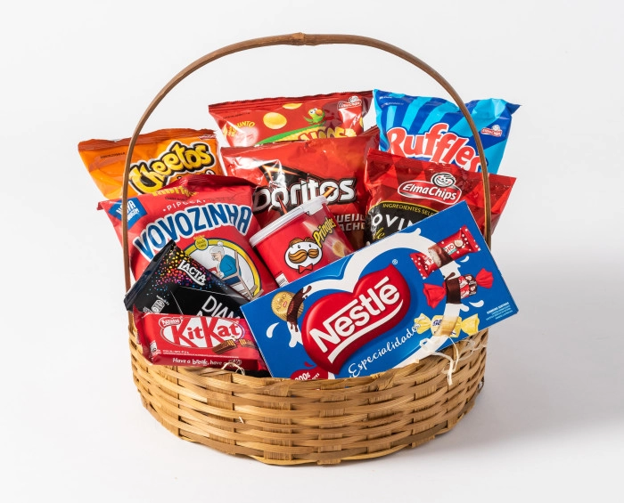 Cesta de Chocolates e Guloseimas